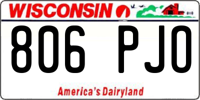 WI license plate 806PJO