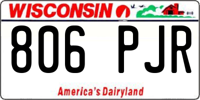 WI license plate 806PJR