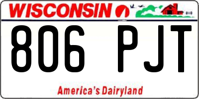 WI license plate 806PJT