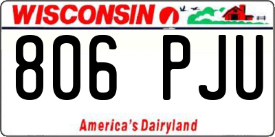 WI license plate 806PJU