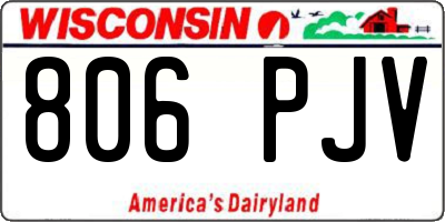 WI license plate 806PJV