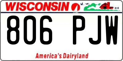WI license plate 806PJW