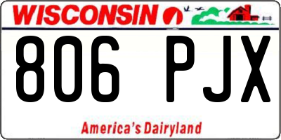 WI license plate 806PJX