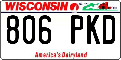 WI license plate 806PKD