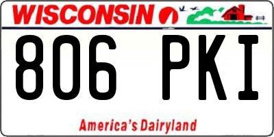 WI license plate 806PKI