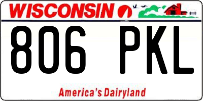 WI license plate 806PKL