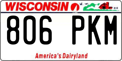 WI license plate 806PKM