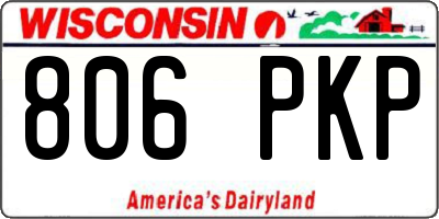 WI license plate 806PKP