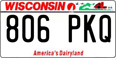 WI license plate 806PKQ