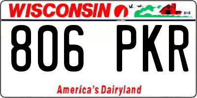 WI license plate 806PKR