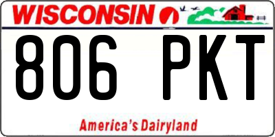 WI license plate 806PKT