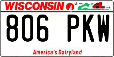 WI license plate 806PKW