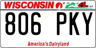 WI license plate 806PKY