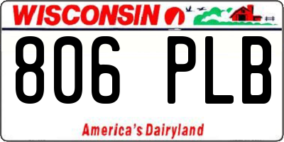WI license plate 806PLB