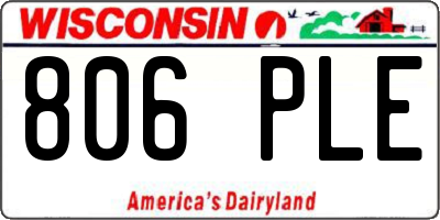 WI license plate 806PLE