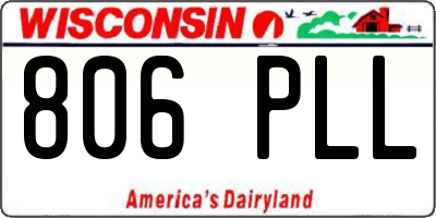 WI license plate 806PLL
