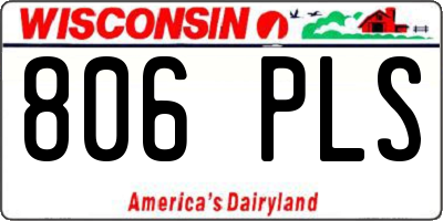 WI license plate 806PLS