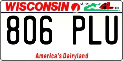 WI license plate 806PLU