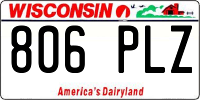 WI license plate 806PLZ