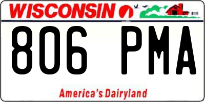 WI license plate 806PMA