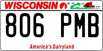 WI license plate 806PMB