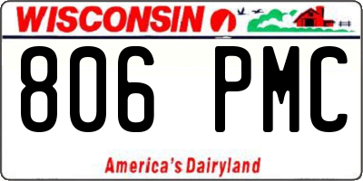 WI license plate 806PMC