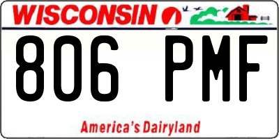 WI license plate 806PMF