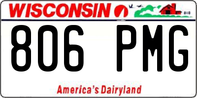 WI license plate 806PMG