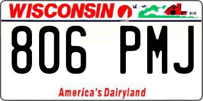 WI license plate 806PMJ
