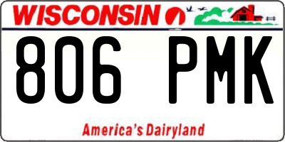 WI license plate 806PMK