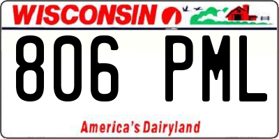 WI license plate 806PML