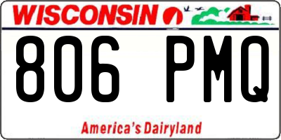 WI license plate 806PMQ