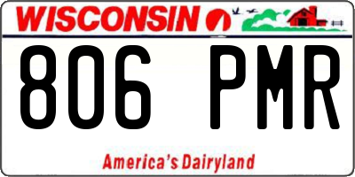 WI license plate 806PMR