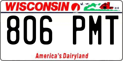 WI license plate 806PMT