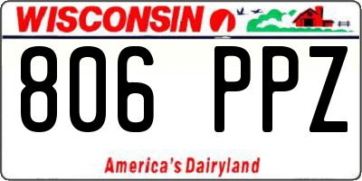 WI license plate 806PPZ