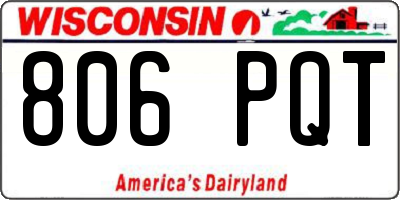 WI license plate 806PQT