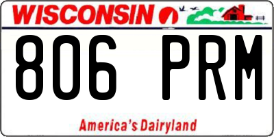 WI license plate 806PRM