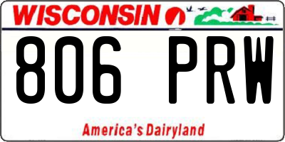 WI license plate 806PRW