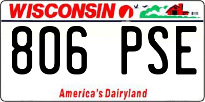 WI license plate 806PSE