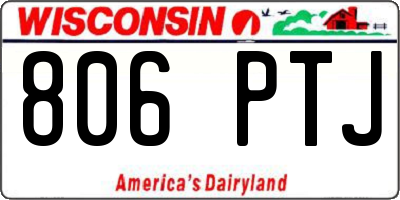 WI license plate 806PTJ