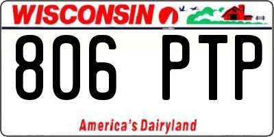WI license plate 806PTP