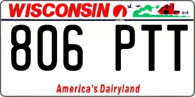 WI license plate 806PTT
