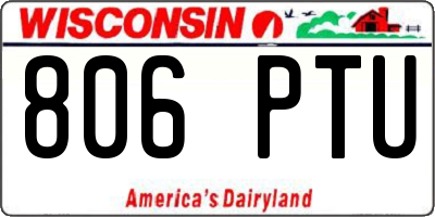 WI license plate 806PTU