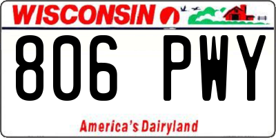 WI license plate 806PWY