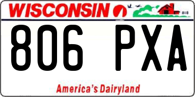 WI license plate 806PXA