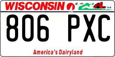 WI license plate 806PXC