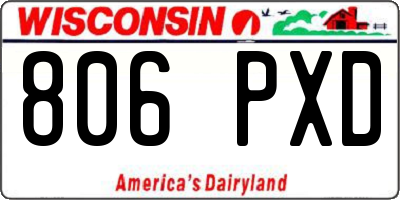 WI license plate 806PXD