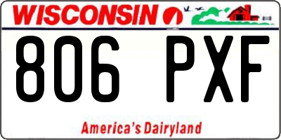 WI license plate 806PXF