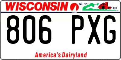 WI license plate 806PXG