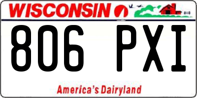 WI license plate 806PXI